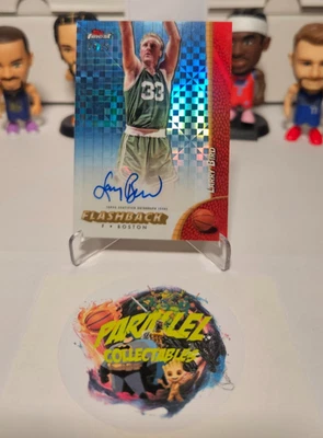 2025 Topps Finest Flashback Autograph Larry Bird Blue XFractor 54/99 - image 1 of 3