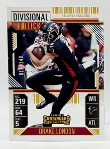 2024 Contenders Divisional Ticket #5 Drake London 19/199 Atlanta Falcons - Picture 1 of 2
