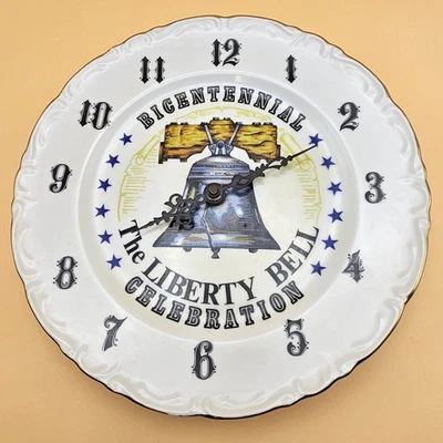 Bicentennial Liberty Bell Celebration Wall Clock Decorative Plate 1976 It works! - Image 1 of 4
