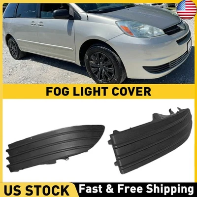 Left Right Fog Light Cover For 2004-2005 Toyota Sienna TO1089109 TO1088109 2x - Imagem 1 de 4