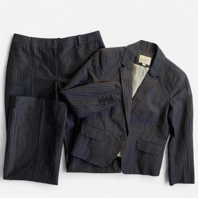 Traje a rayas gris oscuro Y2K Foto 1 de 4
