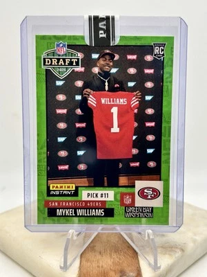 2025 Panini Instant Mykel Williams /5 RC GREEN SSP 1st 49er Rookie #NFLDN-8 - Image 1 of 4