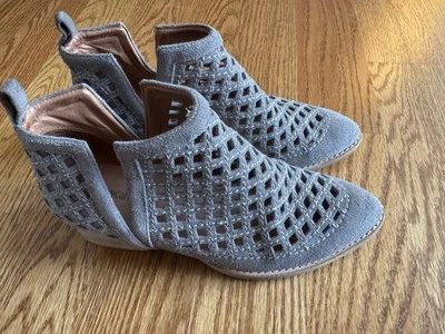 Botines JEFFREY CAMPBELL Taggart recortados MUJER 7 Gris Gamuza Cuero Foto 1 de 4