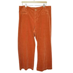 Maeve for Anthropologie Colette Wide-Leg Corduroy Pants 18W Orange - Picture 1 of 4