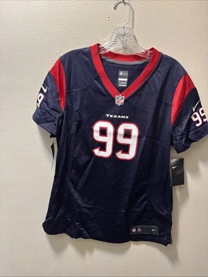 Nike Houston Texans JJ Watt Jersey Womens Large #99 Blue NFL Football On Field - Image 1 of 4