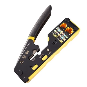 RJ45 Pass Through Crimp Tool for Cat5 Cat6 Modular Connector Ethernet Crimp9047 - Photo 1/7