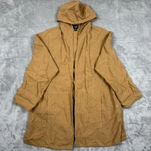 Eileen Fisher Women Beige Hooded Summer Beach Open Cardigan 100% Linen Sz M - Picture 1 of 6
