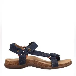 Taos | Damen Mixer Sandalen in Navy Nubuk, Korkfußbett, Leder Gr. 10 - Bild 1 von 13