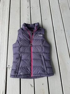 CHALECO THE NORTH FACE DOWN PUFFER 700 MUJER Talla Extra Pequeña Púrpura Cremallera Completa - Imagen 1 de 8