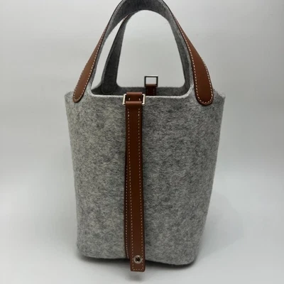 Bolso de Mano Hermès Picotin Lana Gris Foto 1 de 4
