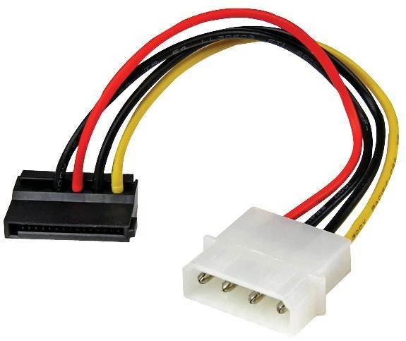 STARTECH - Molex LP4 Male to Left Angled SATA Female Power Adaptor Lead, 0.15m - Image 1 of 1