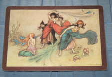 Warwick Goble ~ Graciosa & Percinet, Vintage Art Card,  Grimm - The Fairy Book