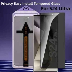 Privacy Easy Installation Tempered Glass Screen Protector For Samsung Galaxy S24 - Picture 1 of 13