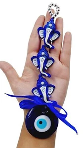 Ganesha Evil Eye Hanging Nazar Battu For Home Protection Shop Office Entrance - Picture 1 of 2