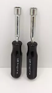 2 Xcelite 11 MM Nut Driver Metric USA Made Black Hard Handle 3" Shaft Lot New - Picture 1 of 8