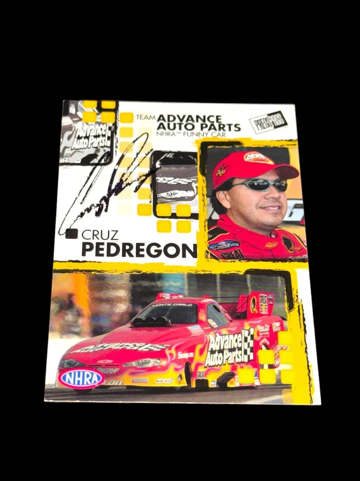 Cruz Pedregon 2005 PRESS PASS RACING #22 autographed FUNNY CAR NHRA card RARE V2 - Image 1 of 1