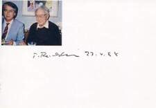 Tadeus Reichstein autograph, Nobel Prize in Medicine 1950, signed card