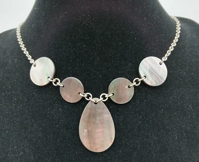 Collar Premier Designs Tahití Madre Perla Plateado Boho Chic 16" Estate Foto 1 de 4