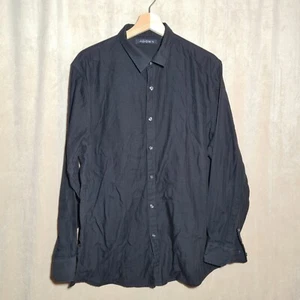 Axist Men's Slim Fit Button Up Shirt Long Sleeve Black Size XL - Picture 1 of 8