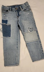 GAP Denim Blue Girlfriend Jeans Slim Straight Fit Girls Size 4T Adjustable Waist - Picture 1 of 7