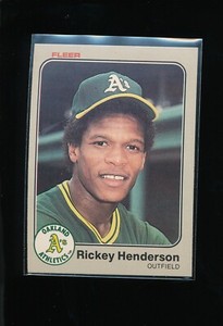 1983 Fleer #519 Rickey Henderson Sharp!  See Scans