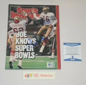JOE MONTANA, GUY MCINTYRE SIGNED AUTOGRAPHED SPORTS ILLUSTRATED MAGAZINE BAS COA - Picture 1 of 4