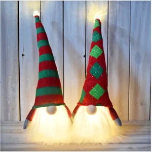 2 PCS LED GNOMES CHRISTMAS HOME DECOR AND ORNAMENTS - Picture 1 of 8