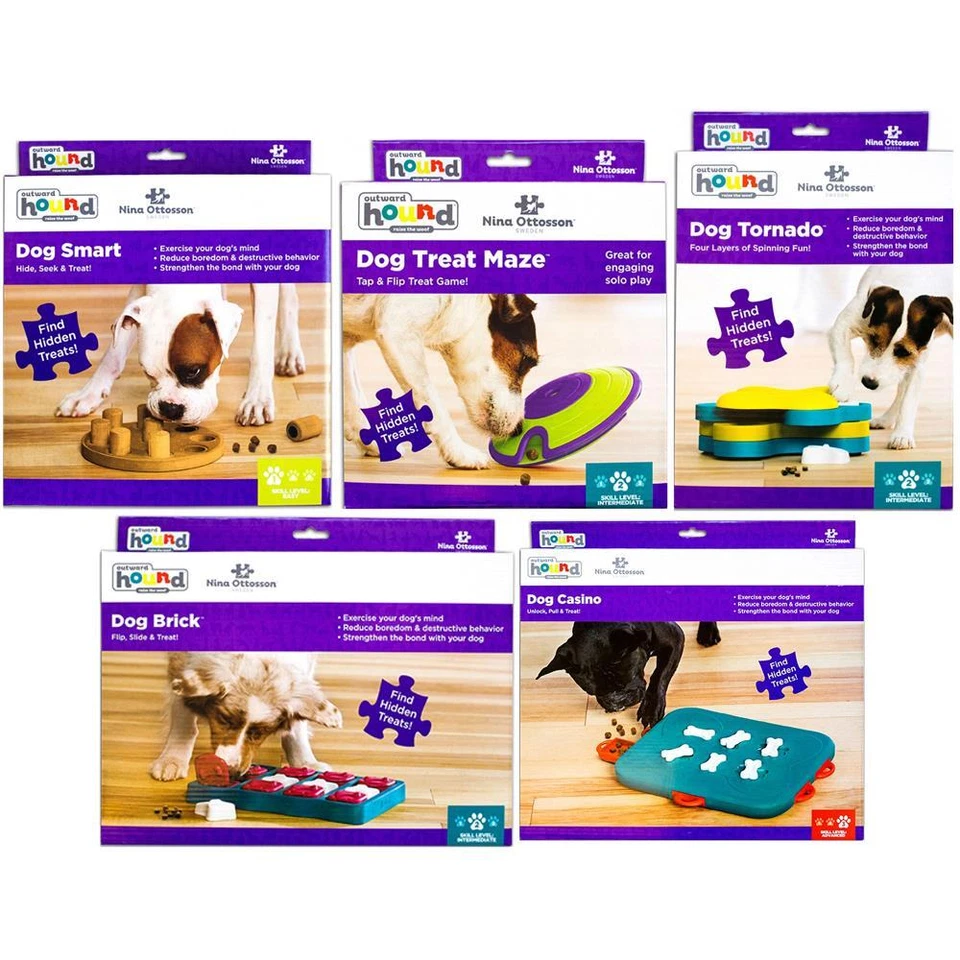 Nina Ottosson by Outward Hound Interactive Feeders Treat Dispenser Slow Dog Toys - Image 1 of 1