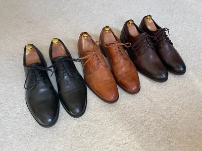 Hudson туфли Dorsay Dylan кожи Derby платье обуви 10,5 D 44 желтовато-коричневый коричневый черный - Изображение 1 из 3