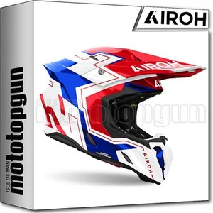 AIROH HELMET CROSS MOTORBIKE TW3D55 TWIST 3 DIZZY BLUE RED GLOSS SZ. XL - Picture 1 of 5