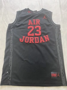 Nike Air Jordan 23 Jumpman Jersey Sleeveless Black Youth Boys L Retro - Picture 1 of 6