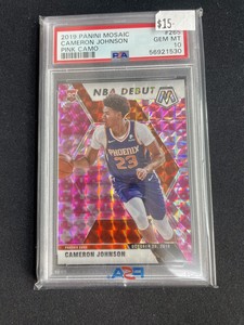 2019 Mosaic Cameron Johnson PInk Camo #265 Phoenix Suns PSA 10 Rookie NBA Debut