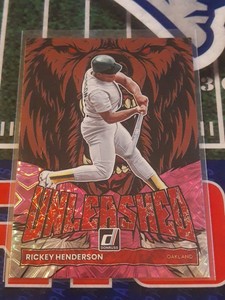 2022 Donruss Rickey Henderson Unleashed Pink Fireworks Parallel #UL-17 - Oakland