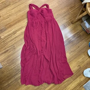 Maxi Vestido Azazie Borgoña Para Mujer Talla A20 Cruzado Vestido Formal Dama de honor - Imagen 1 de 9