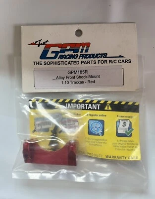GPM GPM185R 1:10 Traxxas Alloy Front Shock Mount, Red - Image 1 of 2