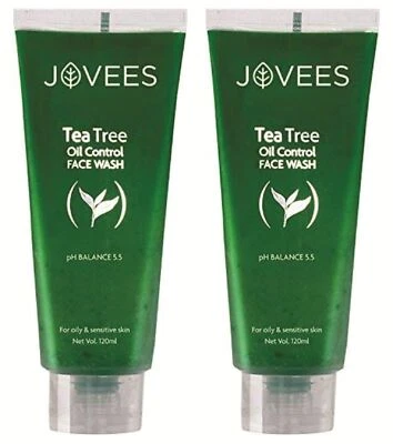 Jovees Tea Tree Oil Control Face Wash, 120 g -Pack of 2 - Image 1 of 4