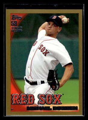 2010 Topps #499 Michael Bowden /2010 Gold Boston Red Sox Mint+ New - Image 1 of 2