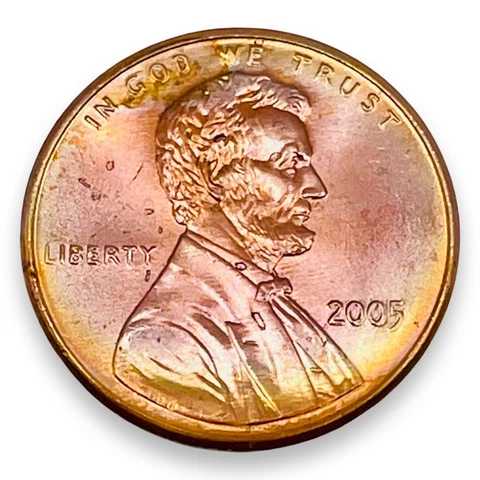 2005 US Lincoln Memorial Penny Beautiful Rainbow Album Toned - BU #RTN06 Cover