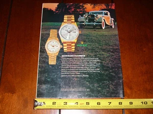 ROLEX OYSTER 18KT 1928 HISPANO SUIZA - ORIGINAL 1989 AD - Picture 1 of 2