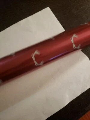 BOGO FREE Christmas wrapping paper roll Antlers On Red Background - Image 1 of 3