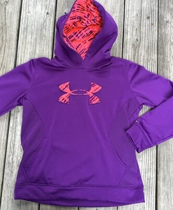 Under Armour Storm youth girls loose hoodie pullover Purple Size L EUC - Picture 1 of 5