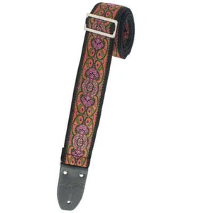Henry Heller Vintage Reissue Guitar Strap, Jacquard Pink/Purple/Green - HJQ2-38 - Picture 1 of 1
