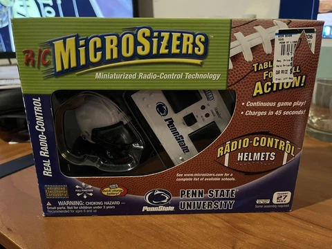 RARE NIB Penn State Lions R/C MicroSizers Radio Control Helmet Tabletop Football Cover