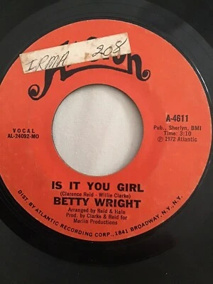 Betty Wright - Is It You Girl / Cryin’ In My Sleep - Vg+ - Image 1 of 2