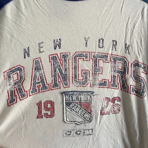 CCM New york rangers distressed logo long sleeve shirt unisex size Large - Picture 1 of 4