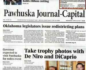 PAWHUSKA JOURNAL-CAPITAL Apr. 28 2021 Robert DeNiro Leonardo DiCaprio graues Pferd - Bild 1 von 1