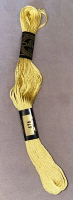DMC Embroidery Floss #676 Yellow Made in France - Image 1 of 4