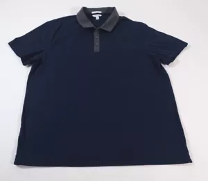 Polo uomo Calvin Klein blu scuro con tasca e colletto taglia XL - Foto 1 di 7