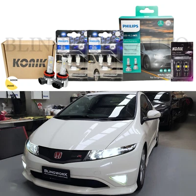 PHILIPS H7 LED Low Beam Reverse Fog Parker REGO Light for Honda Civic Type R FN2 - Image 1 of 4
