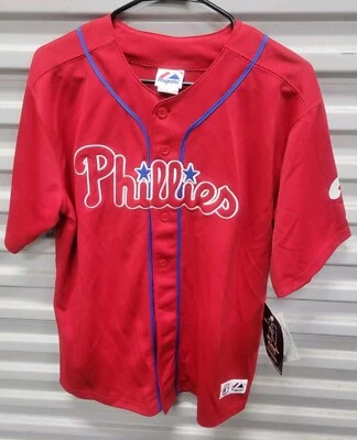 Majestic Philadelphia Phillies Lee 球衣,尺寸 Youth XL 男式 S — 第 1/3 张图片
